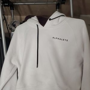 Alphalete white cropped hoodie